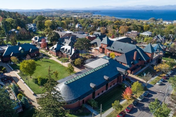 Aerial view Champlain College